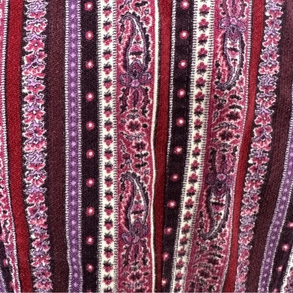 Vintage Inspired Boho Purple Velvet Stripe Blazer Jacket Hippie Retro 70s Small - Picture 12 of 13